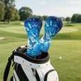 thumbnail image 3 of Yuyamidu Blue Butterfly Golf Club Head Covers for Women Driver Fairway Wood Hybrid Golf Head Cover Waterproof Golf Headcovers, PU Leather, 3 of 7