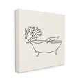 thumbnail image 3 of Floral Person Bathing Line Doodle Botanical & Floral Graphic Art Gallery Wrapped Canvas Print Wall Art, 3 of 7