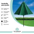 thumbnail image 2 of Sombrilla Para Exterior Jardin Playa 2.7mts Acero Reforzada verde Sky Green HJSB25140001, 2 of 8