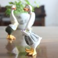 thumbnail image 4 of Ygjytge Resina Pato Jardín Estatua Arte Ornamento Pato Familia Escultura (Baby Duck Girl), 4 of 7