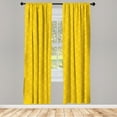 thumbnail image 3 of Ambesonne Summer Curtains, Sun Solar Sketchy, Pair of 28"x95", Yellow, 3 of 5