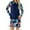 Navy1, variant on Long Sleeve Bathing Suits for Girls Swimsuit for Girls Kids Bathing Suits Girls Swim Shorts Two Piece Swim Set Floral Print Round Neck Bathing Suit Teen Summer Beach Outfit