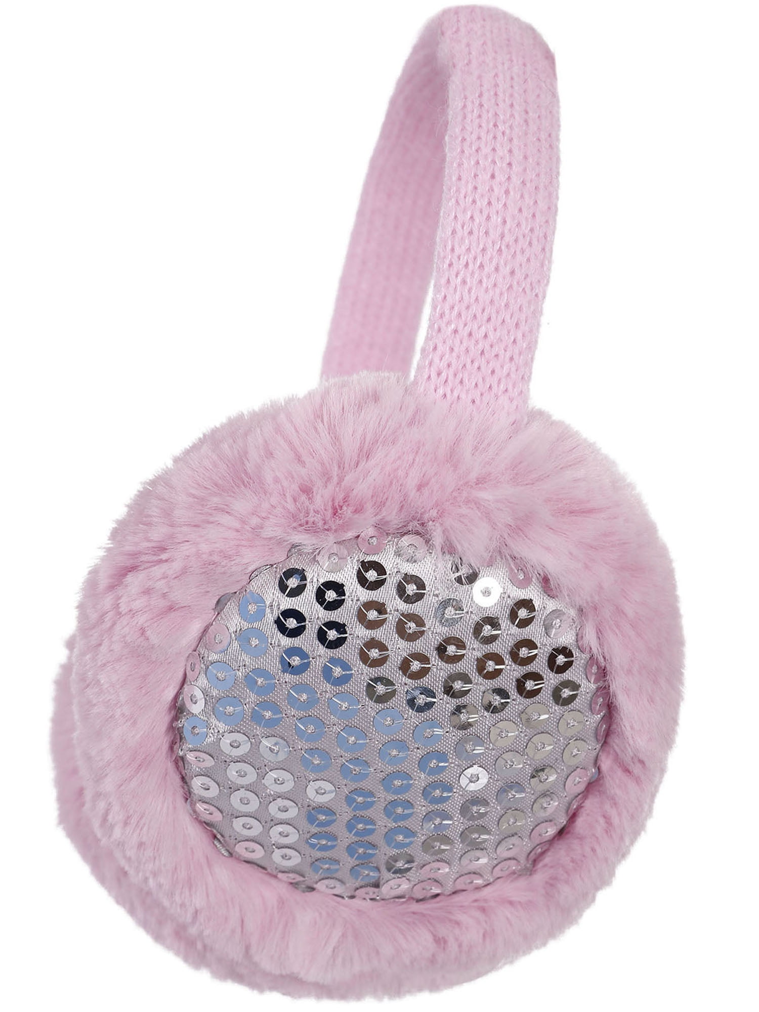 Womens Soft Knit Ear Warmers Ear Muffs Winter, Pink