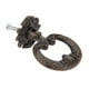 thumbnail image 4 of 1 ajuste de la perilla anillo antiguo manija de bronce de bronce solo pull w / tornillo de cocina Caja de gabinetes Armario Armario Decoración de armario 44 * 61mm de encaje retro, 4 of 6