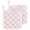 Pink, variant on Blush Pink Line Striped Pot Holders for Kitchen Heatproof Potholder, 2 Pack Farmhouse Pink Stripes Hot Pads Multipurpose Oven Pads Terry Cloth Potholders Trivet for Cooking and Baking