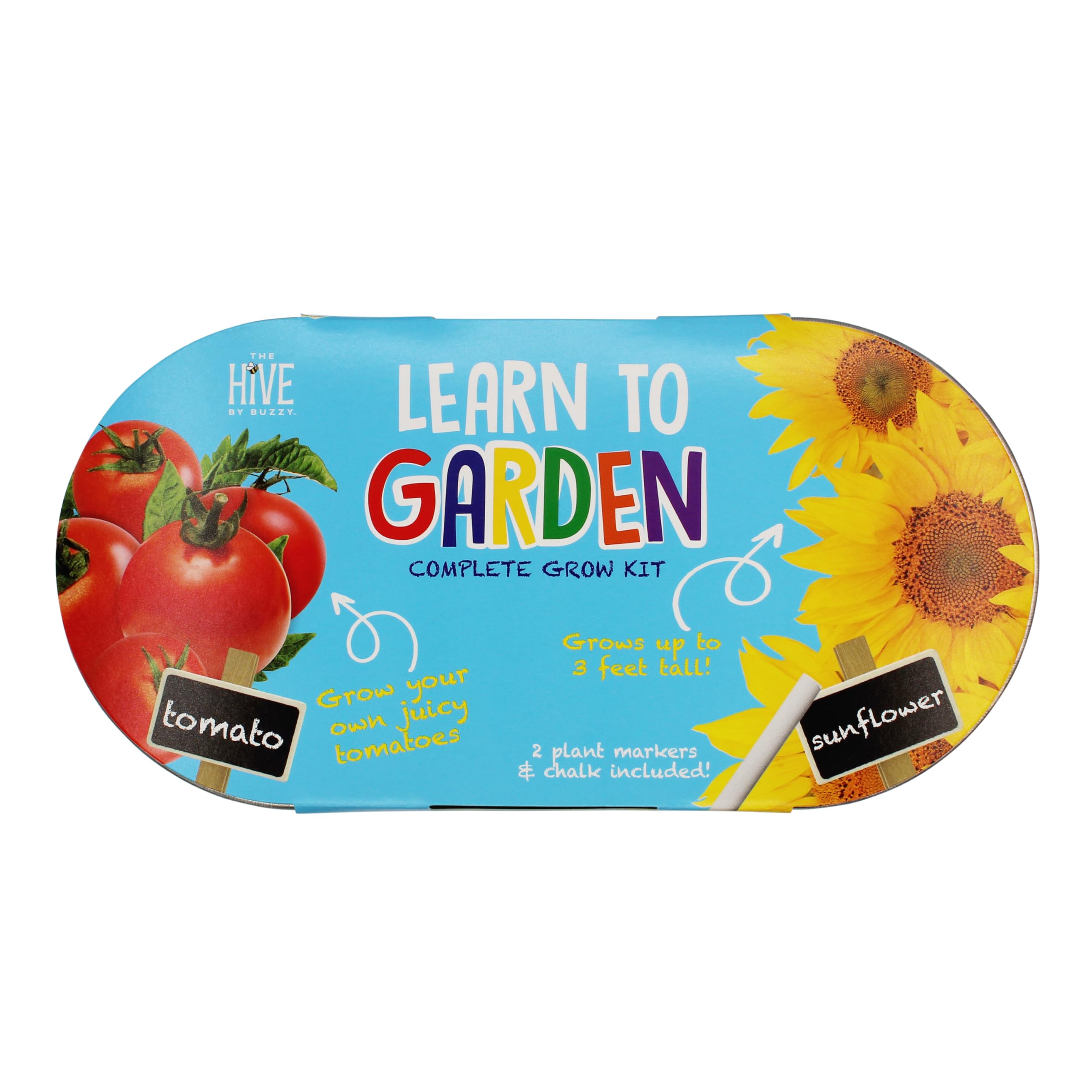 Kids Gardening Kit – Grow Tomato and Sunflower Plants with Planters and Seeds, Fun Educational Gift