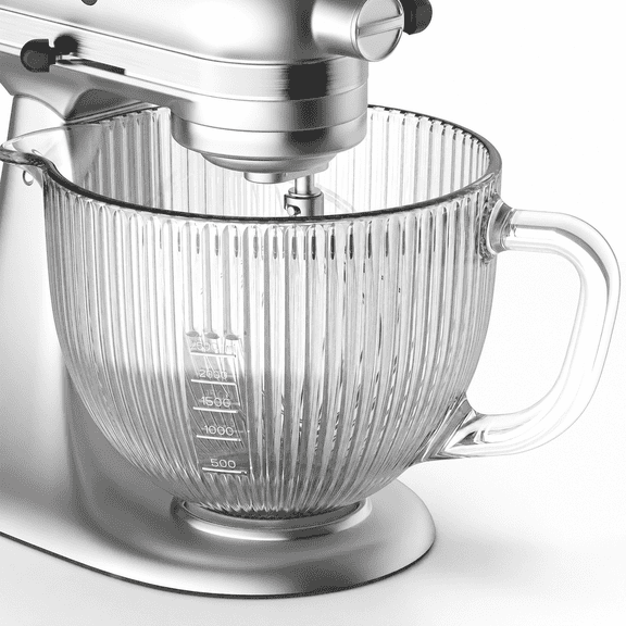 TOCOKEID Glass Bowl Attachment for KitchenAid 4.5-5 Quart Tilt Head Stand Mixers, Dishwasher Safe