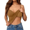 thumbnail image 3 of QQZ Solid Padded V-Neck Cami Shapewear Top For Women, Tummy Control Shapewear Women, Spaghetti Strap Plus Size Corset Tank Top For Daily Layering, Casual Wear & Home Outfits, 3 of 6