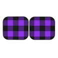 thumbnail image 5 of Lsque Purple Buffalo Plaid 2 PCS Windshield Sun Shade | CarFoldable Window Covers | Car Accessories Reflect UV for Universal Cars SUV Truck | Small, 5 of 7