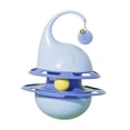 thumbnail image 2 of Juguete para gatos con campana, bola, dispensador de golosinas, resistente al desgaste, estable, rompecabezas, juguetes alimentadores azul, 2 of 9
