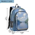 thumbnail image 2 of FORMRS Unisex School Backpack 17" Student Travel Bag with Laptop Compartment, Blue Sky and River, 2 of 7