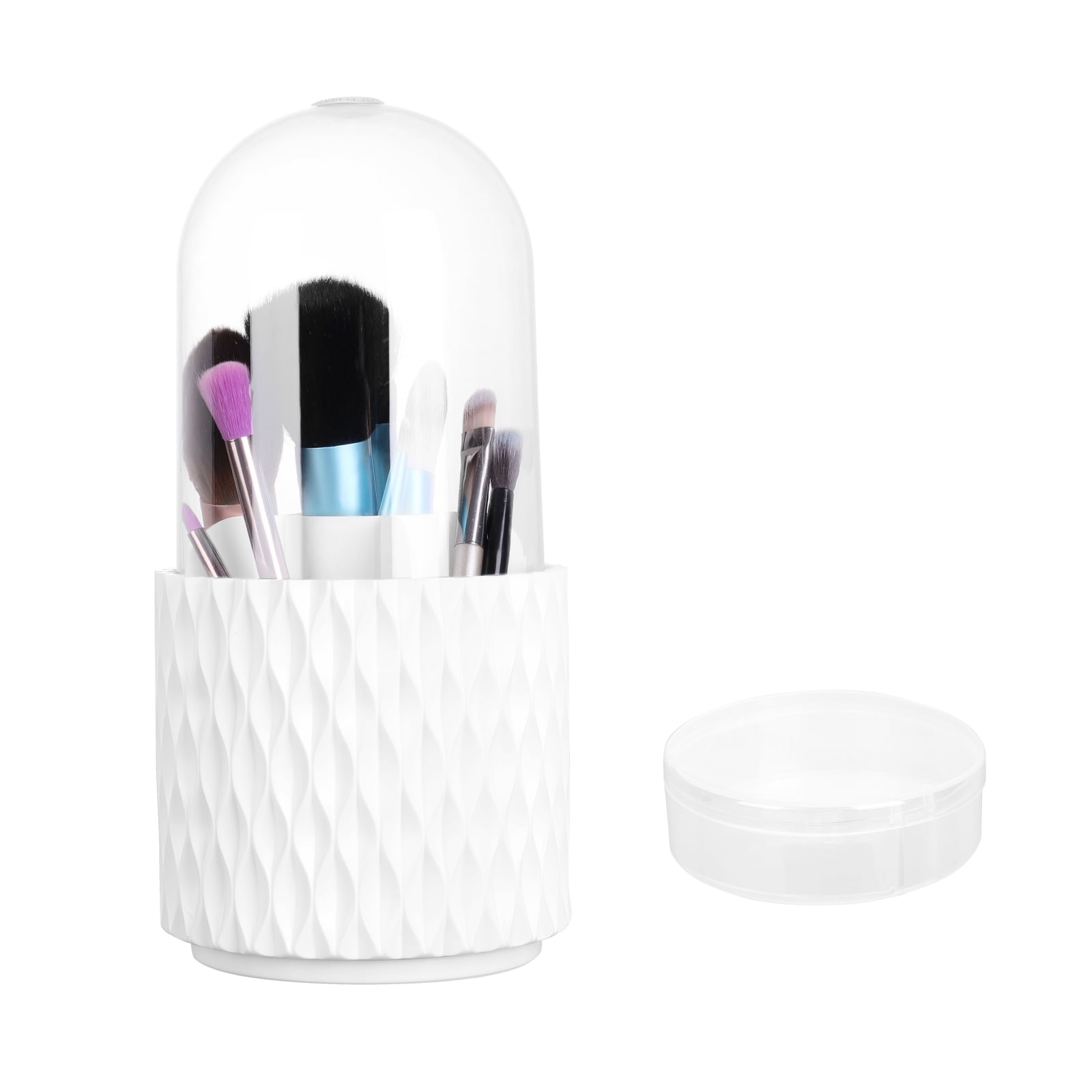 360 Rotating Cosmetics Makeup Brush Organizer Storage Organizer Smooth Rotating Dustproof Makeup
