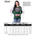 thumbnail image 2 of Women's Ugly Christmas Cardigans Button Down Open Front Knit Pullover Holiday Vacation Long Sleeve Cardigan Sweaters, Green, L, 2 of 7