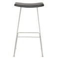 thumbnail image 3 of Home Square Kirsten 30.5" Leather Bar Stool in Black - Set of 3, 3 of 4