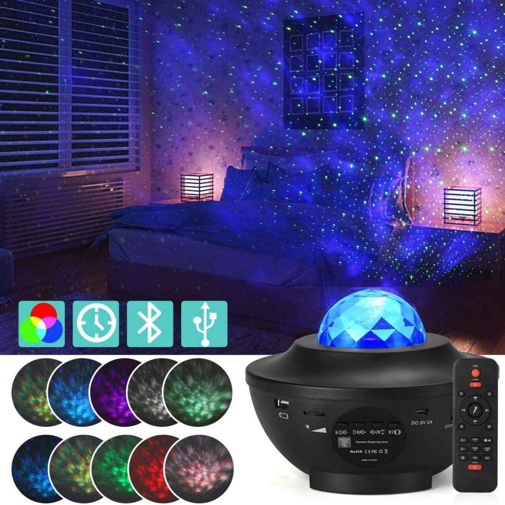 Blueteeth LED Galaxy Projector Starry Night Lamp Star Projection Night Light USB