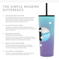 thumbnail image 7 of Simple Modern 20 oz Classic Tumbler with Straw & Flip Lid - 18/8 Stainless Steel Water Bottle Ombre: Tropical Seas, 7 of 7