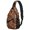 Thanksgiving Harvest Food Cartoon, variant on Thanksgiving Dark Brown Plaid Pattern Sling Backpack, Unisex Cycling Crossbody Bag with Side Mesh Pockets, Breathable Padded Back Gift Ideas for Travel Shopping Commuting