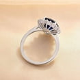 thumbnail image 5 of Hitanshu Jewels Oval Cut Blue Cubic Zirconia Womens Engagement Ring 14K White Gold Finish, 5 of 6
