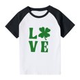 thumbnail image 2 of Jinhomg Boys Girls Holiday T Shirts Cute St.Patrick's Day Graphic Tees Lightweight Comfy Raglan Sleeve Crew Neck Tops Toddler Kids Spring Summer Wear Summer Saving Black 11 Years, 2 of 10