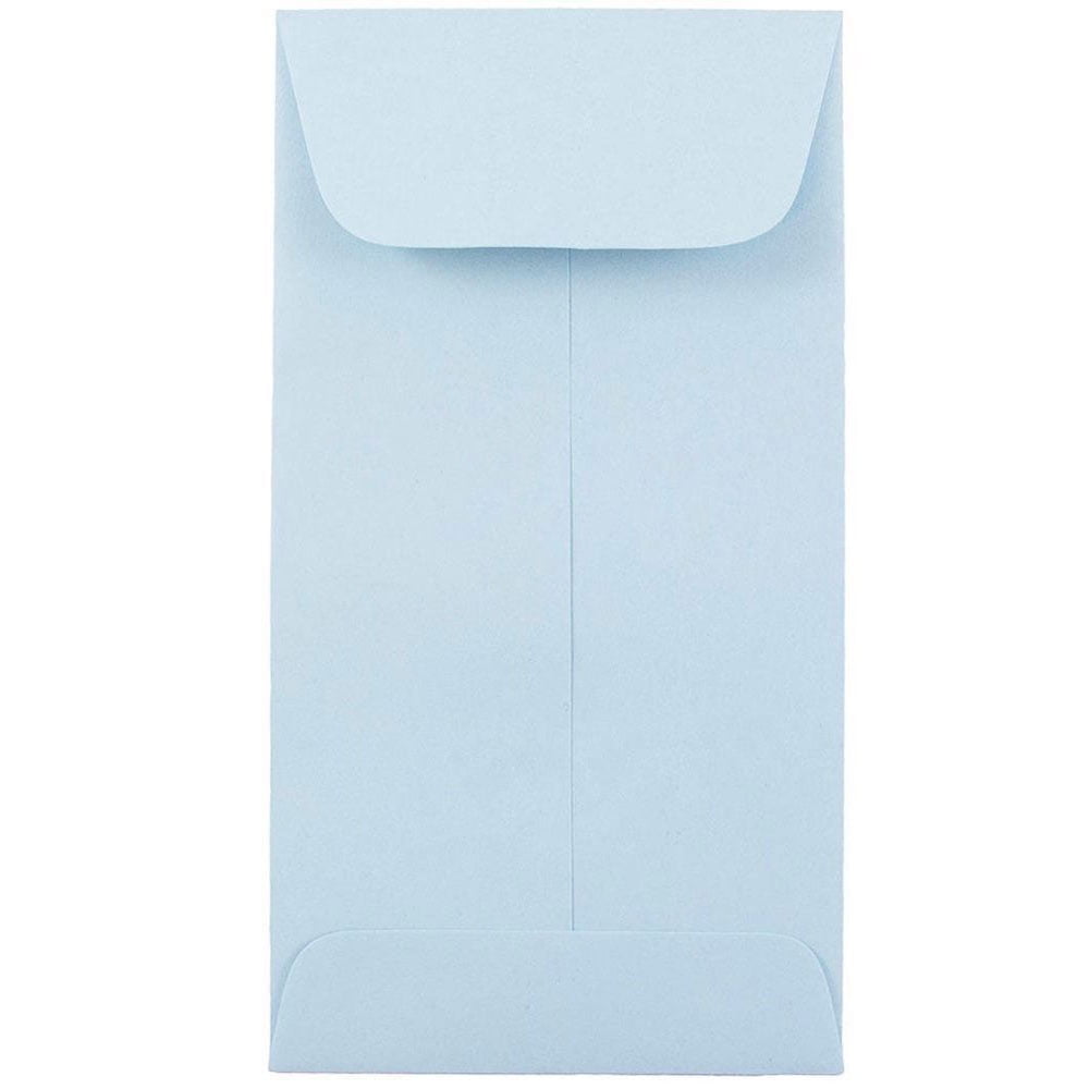 JAM 7 Coin Envelopes, 3.5x6.5, Baby Blue, 50/Pack