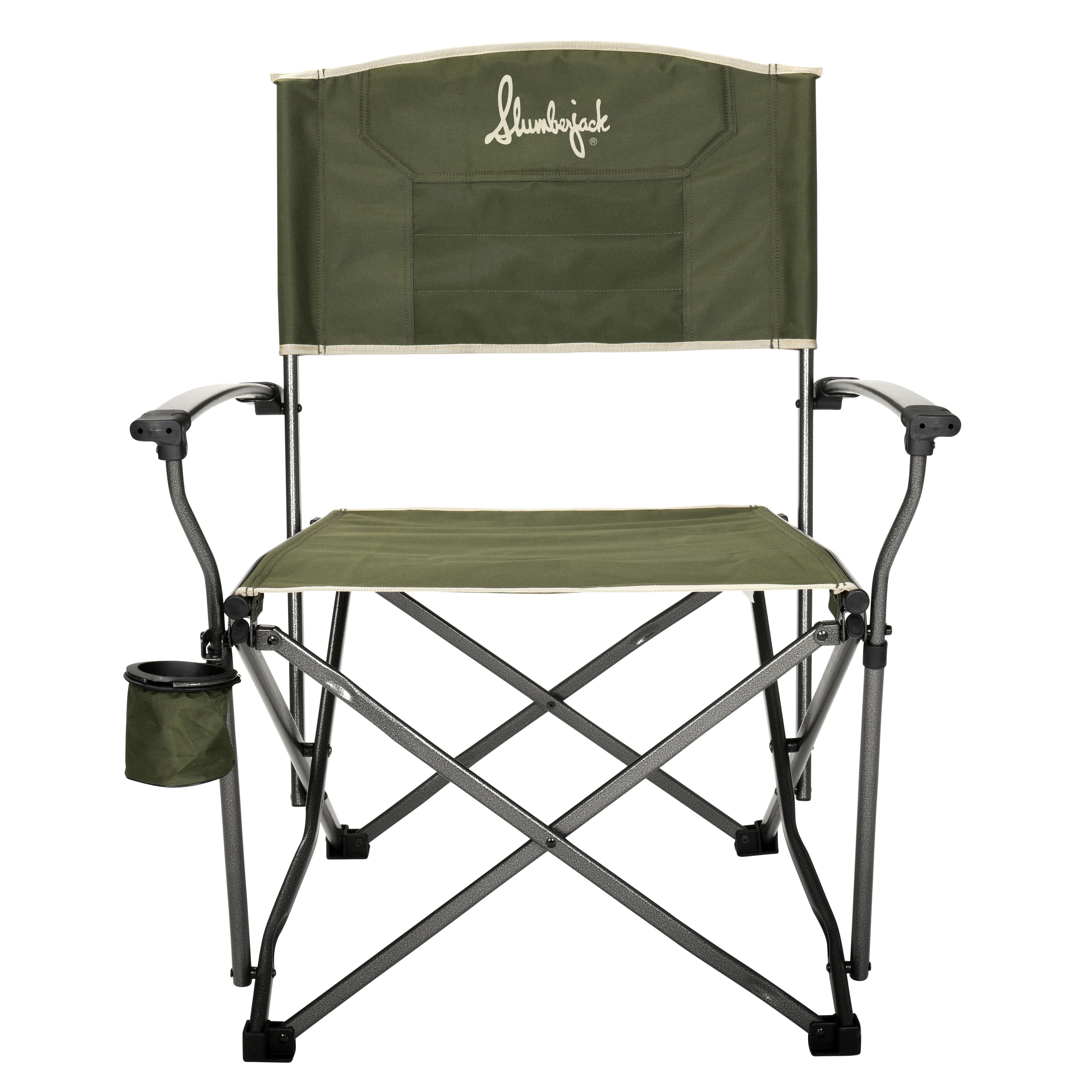 Green Slumberjack Adult Durable Outdoor Camping 600D Polyester Big Steel Chair 