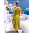 thumbnail image 3 of Vestido Largo para Mujer Vestido Midi Casual con Manga Corta Abullonada, 3 of 5