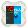 Scotch Heavy Duty Shipping Packing Tape, Clear, 1.88 in. x 54.6 yd., 4 Tape Rolls