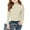 Light Yellow, variant on Ruyang Kids Girls Thermal Shirts Ruffle Neck Slim Fit Long Sleeve Base Layer Top Fall Winter Warm Plain Ribbed Sweater