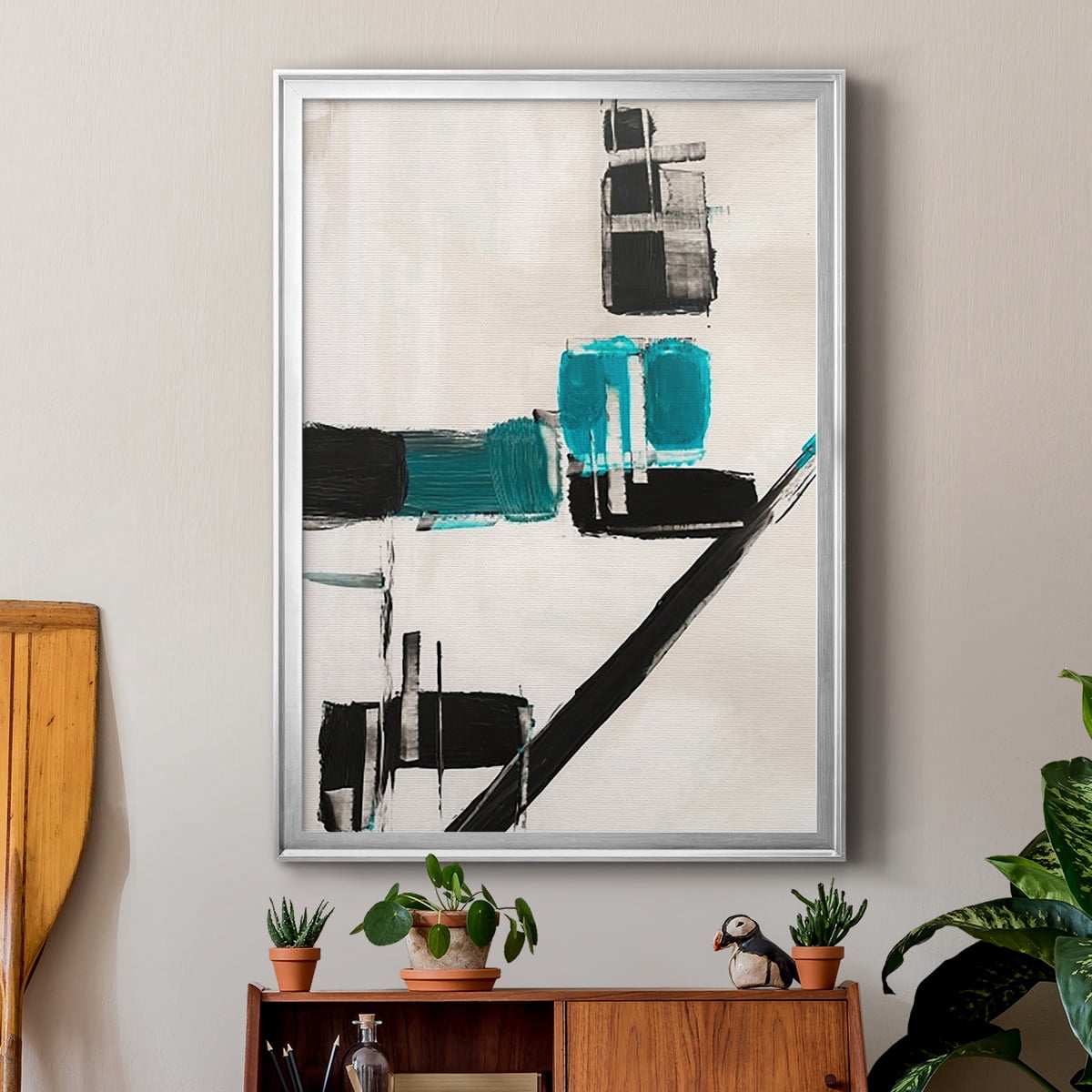 Geometry Notes I Premium Framed Print, in Gold, Black, or Silver - Ready to Hang