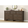 thumbnail image 7 of Blotout Farmhouse 7 Drawers Dresser for Bedroom, 59" Wide Wood Rustic Chest of Drawers with Big and Deep Drawers, Storage Dressers Organizer for Bedroom (Rustic Brown), 7 of 7
