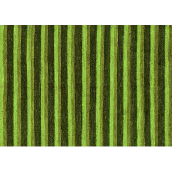Ahgly Company Indoor Rectangle Abstract Green Modern Area Rugs, 5' x 8'