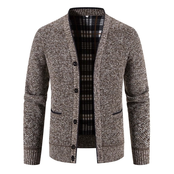 Cavosen Mens Knit Cardigan Sweater for Men Button Lightweight Coat Elastic with Pockets Casual Versatile Fall Clothes