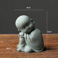 thumbnail image 3 of Mini Monk Statue Ornaments Table Art Home Room Decoration Gift for Housewarming Decor, 3 of 3