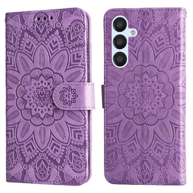 Funda tipo cartera GANGXUN para Samsung Galaxy A54 5G , diseño girasol, cuero PU, soporte, cierre magnético, tarjetero
