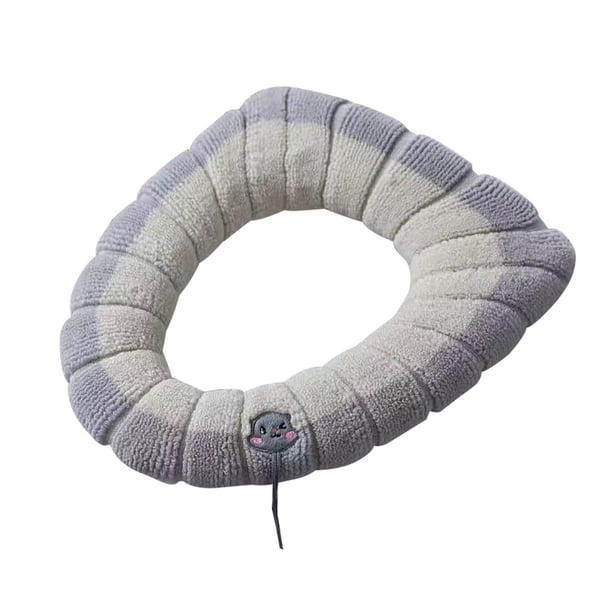 Fiudx Funda de Inodoro Cálida para Invierno, Diseño de Punto Grueso, Lavable, Asiento Cómodo, Fácil Instalación, Solución de Higiene Doméstica, Comodidad En Climas Fríos, 44 X 36 Cm