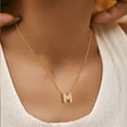 thumbnail image 4 of Turandoss 18K Gold Plated Initial Bubble Pendant Necklace for Women Girls Pendant Balloon Adjustable Chain Personalized Letter A-Z Jewelry Birthday Presents for Women Teenage Girl Age 14-16, 4 of 7