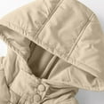 thumbnail image 4 of Spazoro Toddler Girls Parka Jackets, Full-Zip Thicken Fleece Padded Hooded Winter Coat for Kids Khaki Size 3 T, 4 of 6
