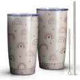 thumbnail image 1 of 20oz Insulated Tumbler, Travel Coffee Tumbler with Lid, Cup Holder Friendly Travel Coffee Mug, Stainless Steel Thermos, 20 Oz Tumbler, Reusable Insulated Coffee Mug with Lid ( Rainbow ), 1 of 6