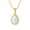 Waterdrop-gold, variant on Gold Plated Sterling Silver Teardrop White Opal Halo Pendant Necklace for Women with CZ Cubic Zirconia, October Birthstone with 16"+2" Chain