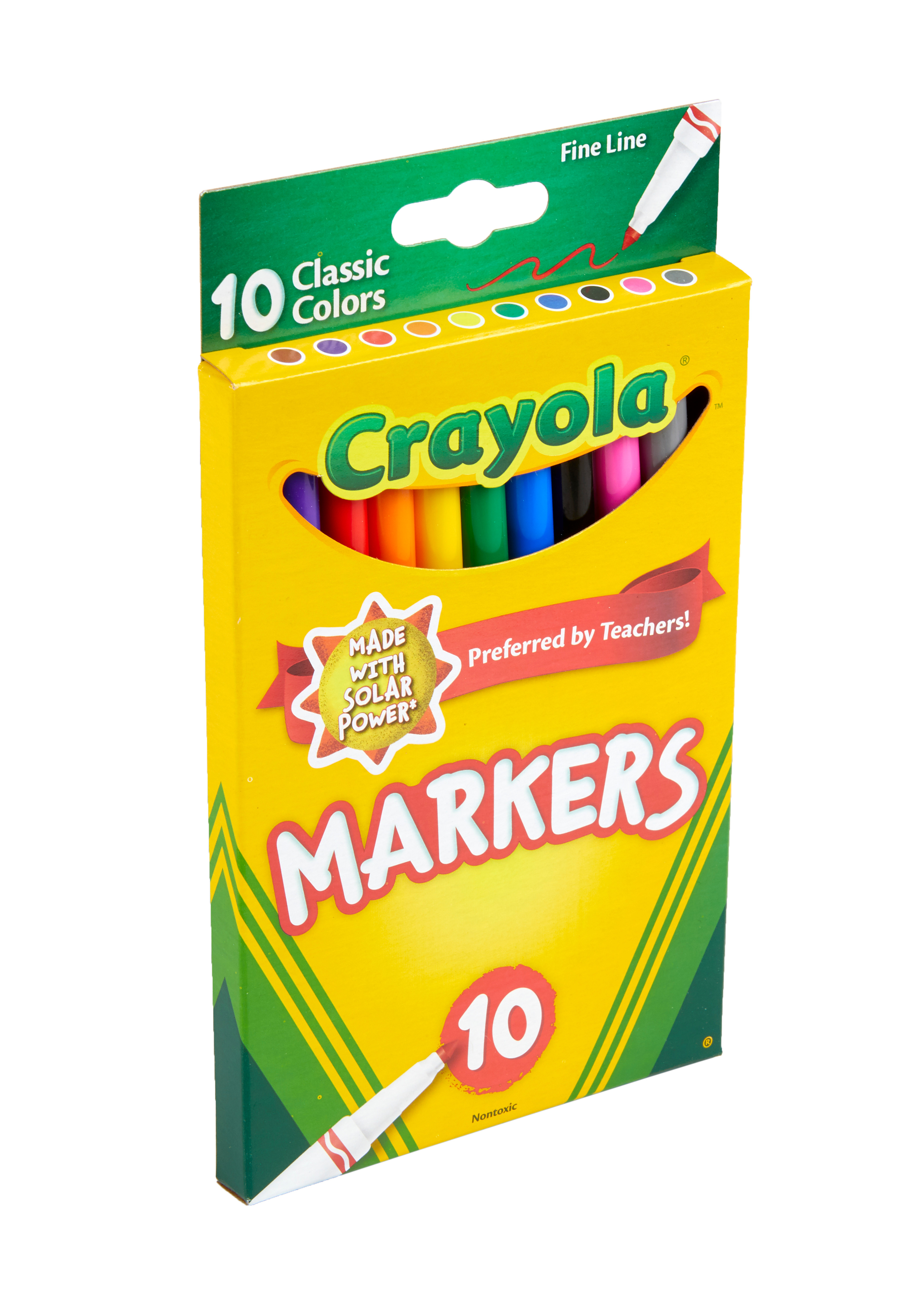 Crayola Classic Thin Line Marker Set, 10 Ct, Multi Colors, Back to School Supplies for Kids - image 5 of 9