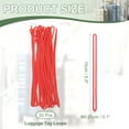 thumbnail image 2 of Uxcell Luggage Tag Loops, Luggage Straps Worm Loops - Fitting For Bag Tags - Suitcase Label - ID Card Red, 2 of 7