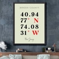 thumbnail image 2 of Map of Bergen County, New Jersey, Multiline Coordinates Colored (12x16), 2 of 9