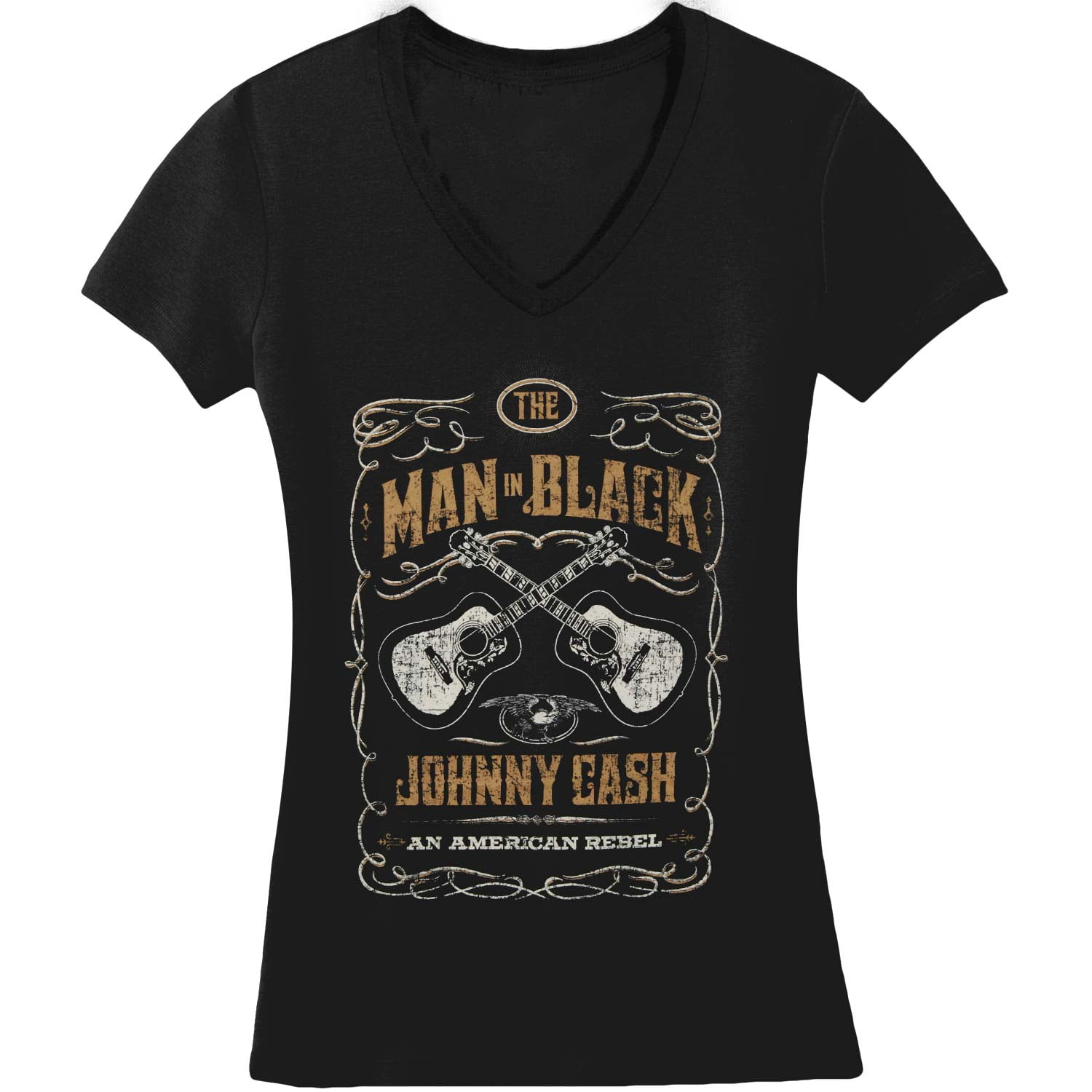 Johnny Cash Women's Guitars Crest 