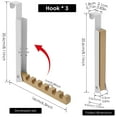 thumbnail image 2 of Grusce 3 Pack Collapsible Over The Door Hanger, Folding Hanging Coat Rack, Foldable Clothing Hanger Hook, Over Door Storage Hanger Space Saving Hanger for Clothes, Coats, Towels Bedroom Bathroom, 2 of 10