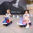 thumbnail image 4 of GVCXZBSS Kids 12V Electric Ride On Car - Wiggle Car, LED Lights, Music, Purple, Ages 3+, 4 of 29