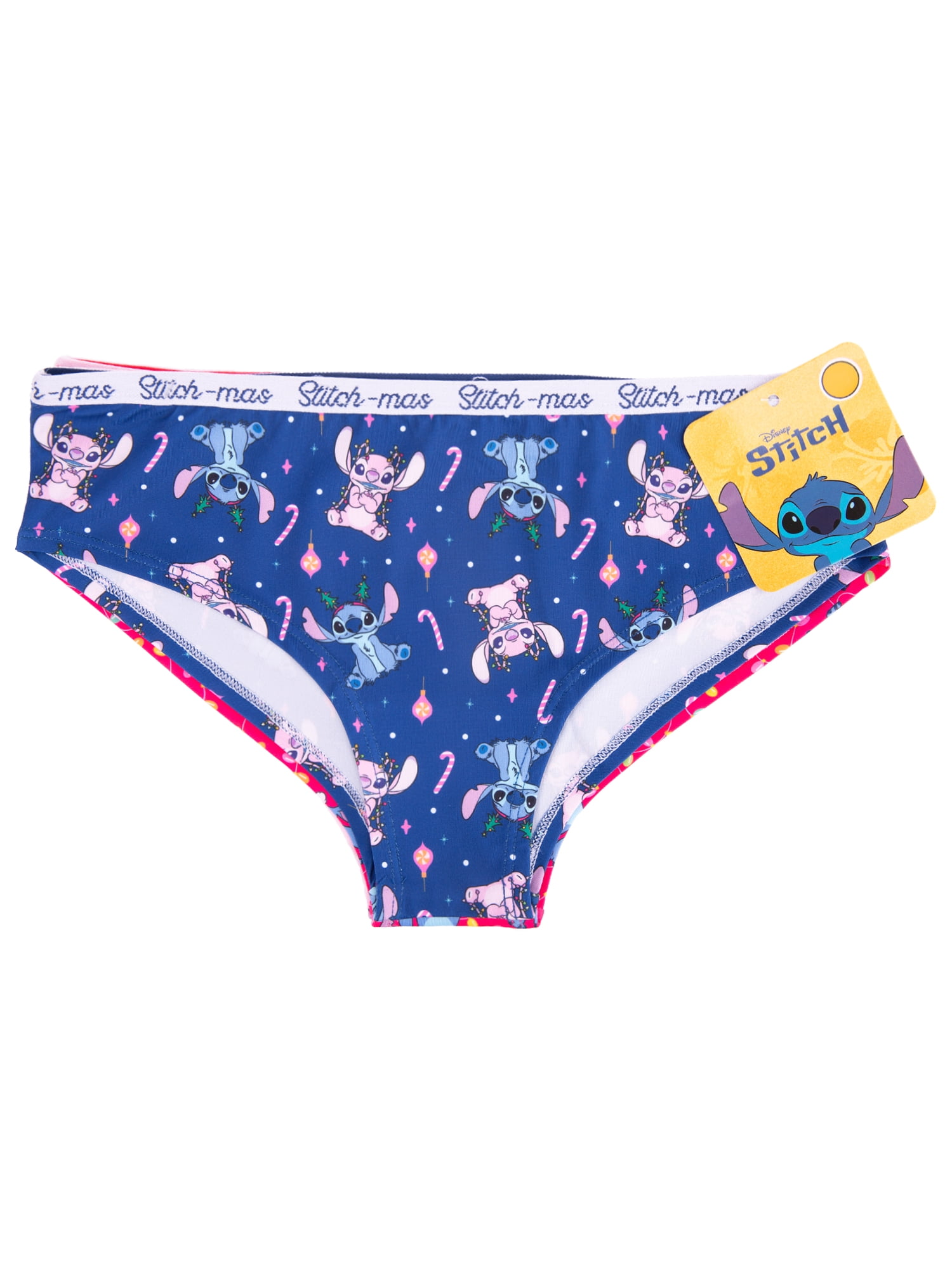 Stitch Christmas Women's Comfort Stretch Bikini, 3 pack Sizes S to XL