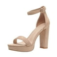 thumbnail image 6 of Mepaouo Women's Heels Sandals Comfortable Open Toe Dress Pump Shoes Rhinestone Platform Sandal, 6 of 7