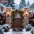 thumbnail image 5 of Patriotic Metal Hanging Christmas Tree Wind Spinner - American Flag Design with White Roses for Garden & Yard Decor, 5 of 7