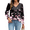 Dark Blossom, variant on Long Sleeve Tops for Women Casual V Neck Loose Chiffon Work Blouse Smocked Tunic Shirts