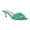 Turquoise, variant on YDN Women Open Toe Slip on Mules Kitten Low Heel Clog Sandals Comfortable Casual Dress Summer Slides Size 7 Turquoise